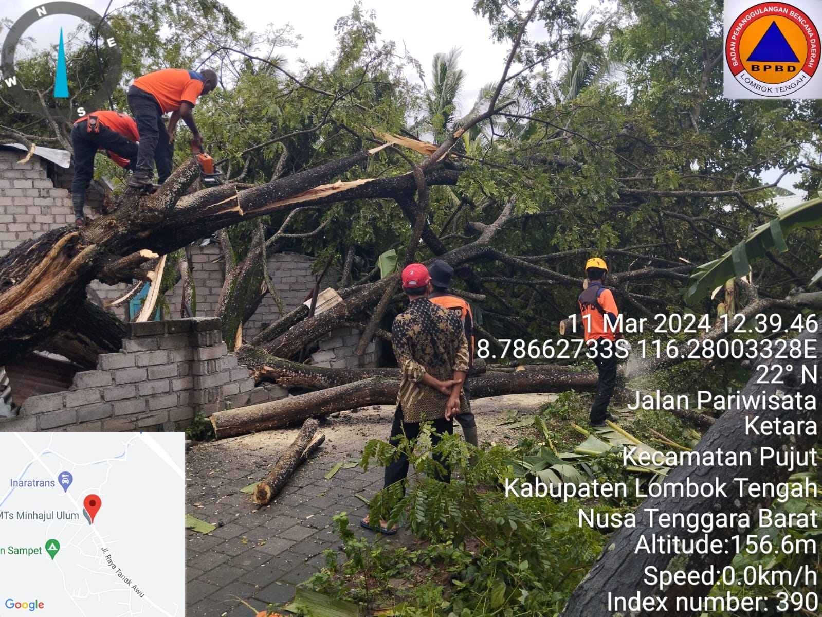 Image of Indonesia, Tornado in Lombok Tengah (West Nusa Tenggara)